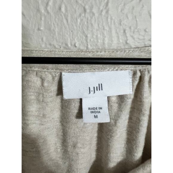 J. Jill floral embroidered 3/4 sleeve top med - Picture 4 of 5